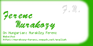 ferenc murakozy business card