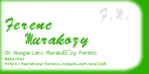 ferenc murakozy business card